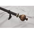 thumbnail image 6 of Deco Window 72 to 144 inches Adjustable Curtain Rod for Windows with Natural Wood Finials (1'' Diameter, Brown Matte), 6 of 9