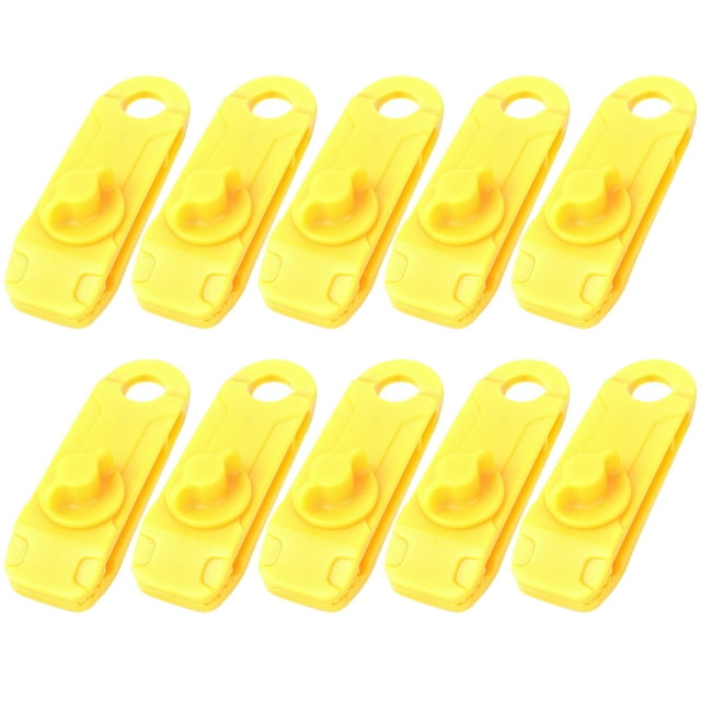 10x Tienda de campaña al aire libre Toldo Toldo Abrazadera Lona Clips de presión de nylon (Amarillo) Likrtyny Para estrenar