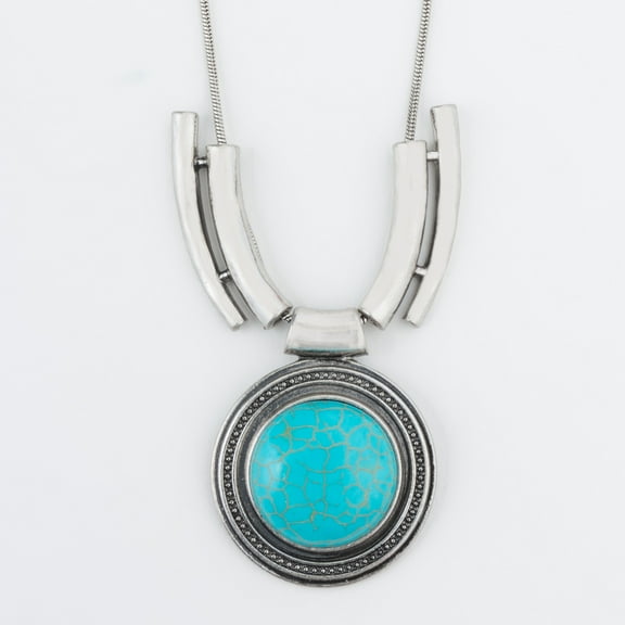 Howard's Mae Western Turquoise 18" Statement Pendant Necklace for Women