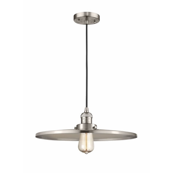 Innovations Lighting 201C-SN-MFR-SN-16-LED Appalachian - 16 Inch 3.5W 1 LED Mini Pendant Brushed Satin Nickel Finish with Brushed Satin Nickel Metal Shade