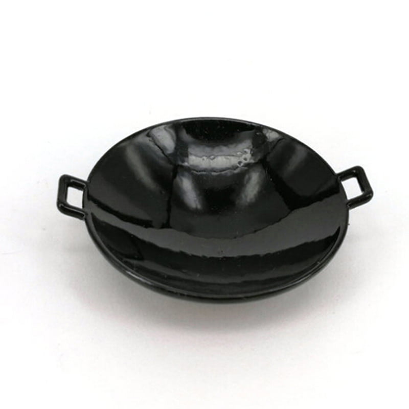 3Pcs/set 1:12 dollhouse miniature kitchen wok pot cover pancake turner toyRSDE 