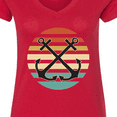 thumbnail image 4 of Inktastic Anchor Nautical Sailing Sunset Women's V-Neck T-Shirt, 4 of 5