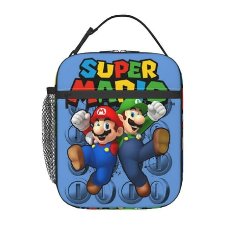 Super Mario Lunch Bags Portable Insulated Lunch Box Organizer Lunch Tote Bag Cooler Bag