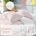 thumbnail image 2 of 3 Piece Burnt Orange Striped Duvet Cover Set California King,Microfiber Comforter/Quilt Cover with Corner Ties and 2 Pillowcases,Modern Abstract Art Geometric All Season Bedding with Zipper Closure, 2 of 8