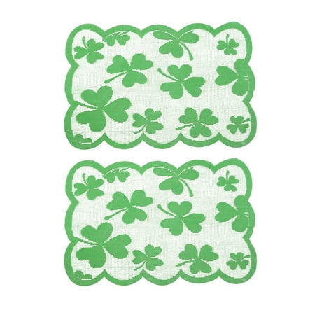 

QYZEU Vintage Lollipop Molds Table Mat Oval Irish Festive Decoration Festival Dining Table Flag Party Decoration