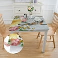 thumbnail image 2 of Easter Rabbit Fitted Tablecloth for SquareTable,Spring Watercolor Rabbit Flower Table Cover with Elastic Edge  Table Cloth,Retro Farm Wood Board Circle Table Covers for Kitchen, 2 of 8