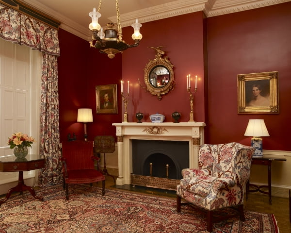 Print: Truman Study, Blair House, Located Across From The White House