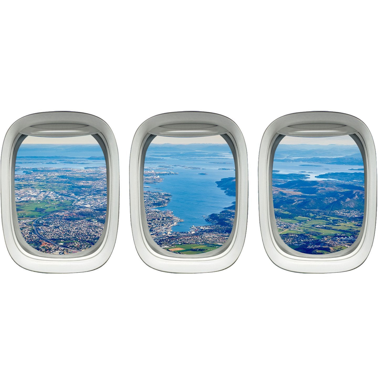 VWAQ Aviation Wall Decal Airplane Window Stickers Plane Window Wall Murals - PPW6 (14"H x 33"W