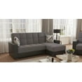thumbnail image 2 of Modern Upholstered Convertible Chaise Lounge with Storage, 80.3” x 68.8”, Firm Cushions, 2 of 5