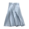 thumbnail image 1 of Women's Solid Color Casual Slimming Irregular Lacing Medium Length Large Swing A Line Skirt Skirt, 1 of 3