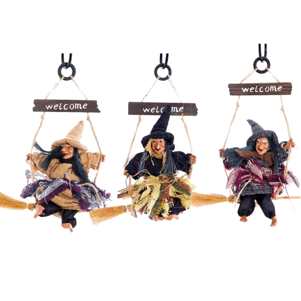 Details about   Halloween Hanging Doll Ghost Witch Flying Pendant Party S Decoration Toy