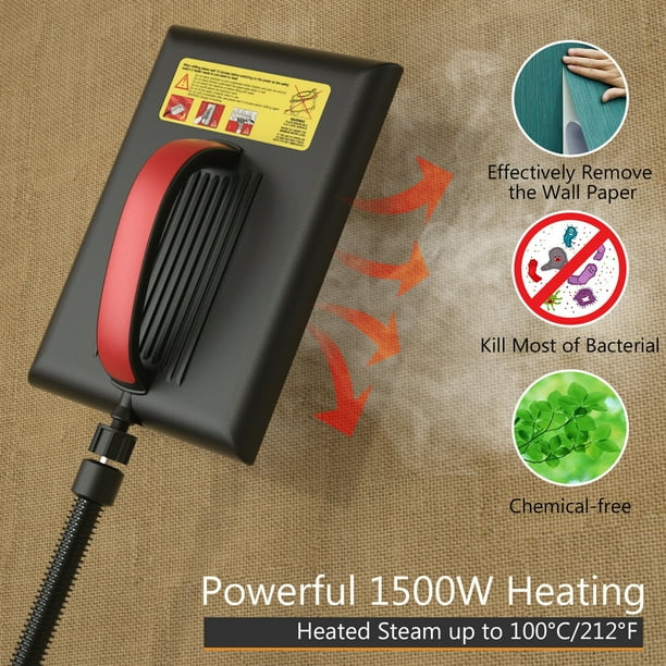 Gymax 1500W Wallpaper Steamer Chemical free Wallpaper Removal w 1 Gallon Reservoir