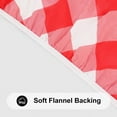 thumbnail image 5 of decorUhome Fitted Checkered Tablecloth, Vinyl Round Table Cloth for 36"-44" Tables, Waterproof Buffalo Plaid Table Cover, Red and White, 5 of 8