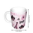 thumbnail image 2 of Yiaed Eiffel Tower and Butterflies Print Ceramics Coffee,Large Handle Design,Extra Large Tea and Coffee Cup for Office and Home Mugs, 2 of 6