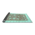 thumbnail image 2 of Ahgly Company Indoor Square Oriental Light Blue Traditional Area Rugs, 3' Square, 2 of 4