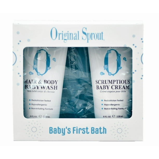 El primer kit de baño para bebés Original Sprout Babywash & Cream