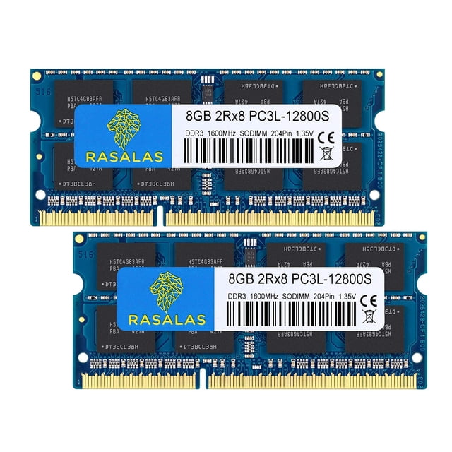 Kit de memoria Ram Rasalas DDR3 de 16 GB (2 x 8 GB) 1600 MHz PC3L-12800