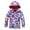 Pink, variant on ZACPNCV Girls Outdoor Floral Fleece Lined Light Windproof Jacket with Hood Pink 7-8 Years