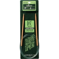 Clover Takumi Bamboo Circular Knitting Needle, 6