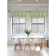 thumbnail image 3 of Vintage Sage Green Kitchen Curtain Valances for Windows Farmhouse Short Curtains, Farmhouse Retro Beige Solid Color Rod Pocket Valance Curtain for Bedroom Cafe Living Room 56"x16", 3 of 8