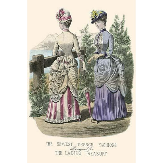 Newest French Fashions - 1884-Fine Art Canvas Print (20" x 30")