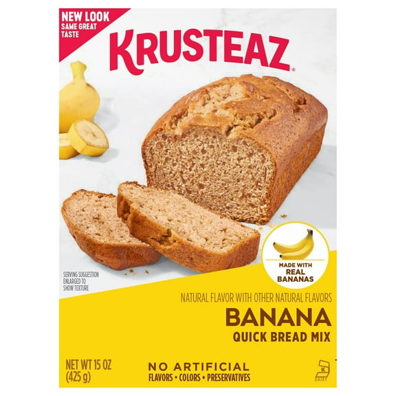 Krusteaz Banana Quick Bread Mix,15 oz (6-Pack)