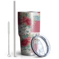 thumbnail image 2 of 30oz Pioneer Flower Tumblers Stainless Steel Tumbler with Lid and Straw,Vacuum Insulated Double Wall Travel Tumbler Cups Mug with Cleaning Brush for Coffee,Tea, 2 of 7