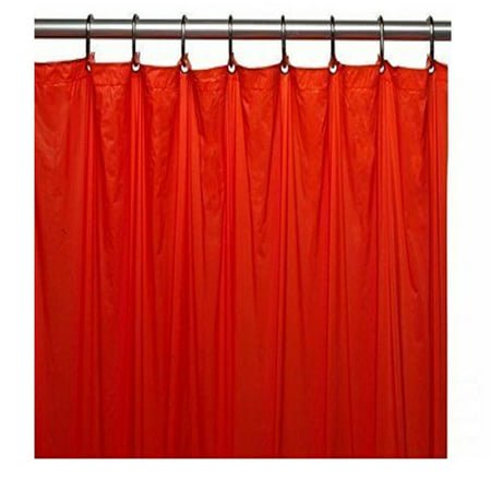 Water Repellent Modern Bathroom Shower Curtain Liner Red Color 70x72 Size