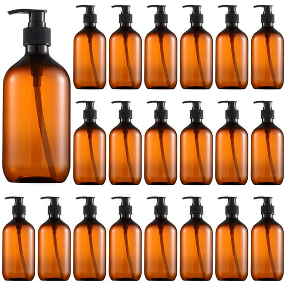 24 Pcs Pump Bottles, 10 oz Empty Soap Dispensers, Refillable Plastic Shampoo and Body Wash Bottles, Leakproof Lotion Containers for Travel, Home, and Daily Use