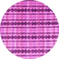 thumbnail image 1 of Ahgly Company Indoor Round Abstract Pink Modern Area Rugs, 7' Round, 1 of 4