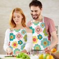 thumbnail image 3 of Pioneer Flower Floral Print Pattern Apron for Women and Men, Cotton Linen Waterproof with Pockets, Adjustable, 33x27 Inch for Kitchen, Gardening, BBQ, Salon, 3 of 6