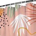 thumbnail image 3 of Boho Floral Shower Curtain 72x72 Inches - Tropical Leaves, Vintage Botanical Print, Waterproof Fabric for Chic Bathroom Decor, Modern Farmhouse & Bohemian Style, 3 of 5