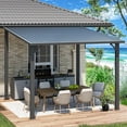 thumbnail image 1 of YODOLLA Pavillon à Toit Rigide 10 Pieds x 10 Pieds, Pavillon Extérieur Robuste avec Toit en Pente en Acier Galvanisé, Pavillon en Métal Tout Temps avec Rayures Verticales pour Patio, Cour Arrière et Pelouses, 1 of 7
