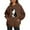 Brown, variant on QBGSAY Women'S Sweatshirt Cat And Dog Print Casual Tying Hoodie For Relaxation Trendy Pullover