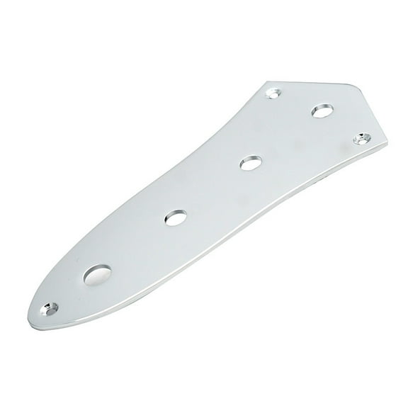 Tooyful 4 Holes Vintage Control Plate Metal For Jazz JB Style Electric Bass Instrument Accessories Chrome Silver