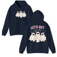 thumbnail image 2 of Funny Halloween Hoodie 2-Sided, Let’s Get Spooky Ghost Hoodie, Cute & Comfy Fall Outfit., 2 of 6