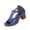 Blue_022, variant on Platform Wedge Sandals for Women, Casual Slip on Chunky Block Heels Sandals, 2026 Summer Open Toe Hollow Low Heel Dress Sandal Blue 6.5（EU-37）
