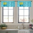 thumbnail image 4 of LALILO Kitchen Curtain Valance Wave Japanese Motif Japan Japan Rod Pocket Window Curtain 52"x 18" Set of 2, 4 of 7