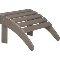 YANG2 Furniture Adirondack Ottoman Outdoor Patio Footrest 13.5" Inch Folding Footstool for Outdoor Adirondack Chair (Weathered Wood)