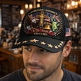 thumbnail image 6 of 250th Anniversary Baseball Cap American 1776-2026, Patriotic Flag and Cross Print Hat, Vintage Dad Cap for Men Women, 6 of 13
