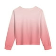 thumbnail image 4 of QQAMB Girls Long Sleeve Shirts Crewneck Gradient Color Cute Tops Tween Girls Sweatshirt Fall Trendy Youth Preppy Teen Girl Clothes,7 Years, 4 of 8