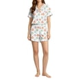 thumbnail image 2 of JAJAHO Halloween Women Pajama Sets Short Sleeve 2 Piece Pj Set Matching Button Shirt With Shorts, 2 of 4