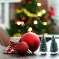thumbnail image 3 of Northlight LED Lighted Frosted Mini Bottle Brush Pine Christmas Village Trees - 6" - Set of 2, 3 of 3