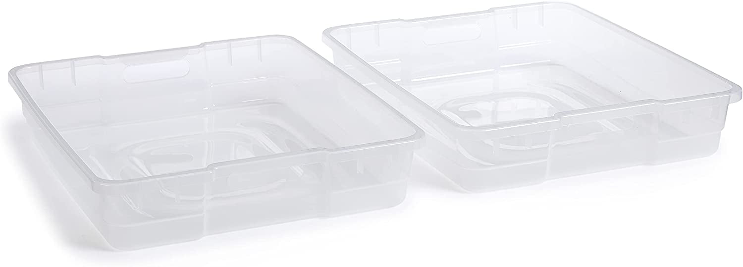 Rubbermaid Under the Bed Wheeled Storage Box 68 Qt Pack of 2 Plastic