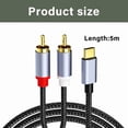 thumbnail image 6 of High Fidelitys Type C to 2RCA Sound Splitter Adapter Cable for Phone 15/16 Clear Sound Transmission, 6 of 8