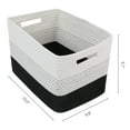 thumbnail image 3 of Unique Bargains Storage Basket with Handles Black 15*9.8*9.1in, 3 of 5