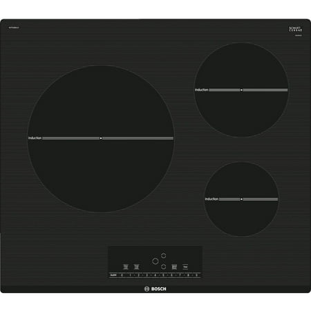 Bosch - 500 Series 24" Built-In Electric Induction Cooktop with 3 elements - Black