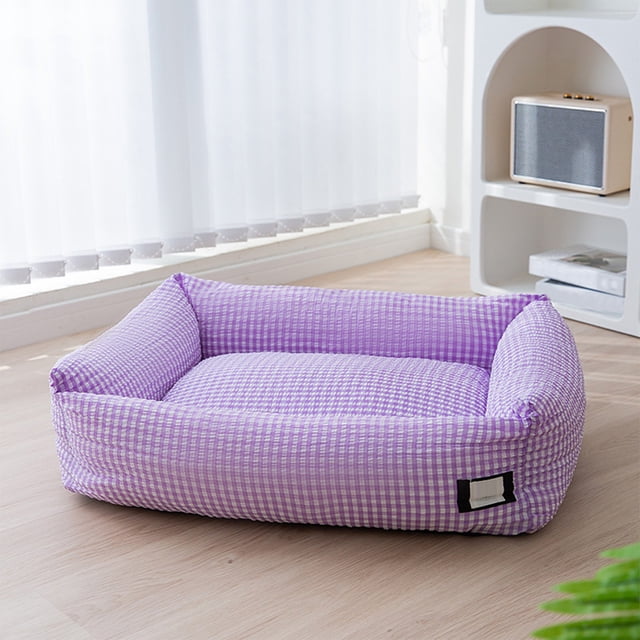 Cojín para Mascotas con Asiento, Material de Espuma Suave, Relleno Interno de Algodón Suave, Sofá para Mascotas Extraíble y Lavable.