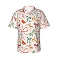 thumbnail image 1 of Balery Colorful Bow Knots Camisas hawaianas de manga corta para hombre, camisas playeras de corte holgado, camisas de vacaciones con botones,Medium, 1 of 7
