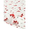 thumbnail image 7 of MODA NOVA Juniors Plus Size Floral Keyhole Flared Short Sleeve Chiffon Blouse White Red 3X, 7 of 7